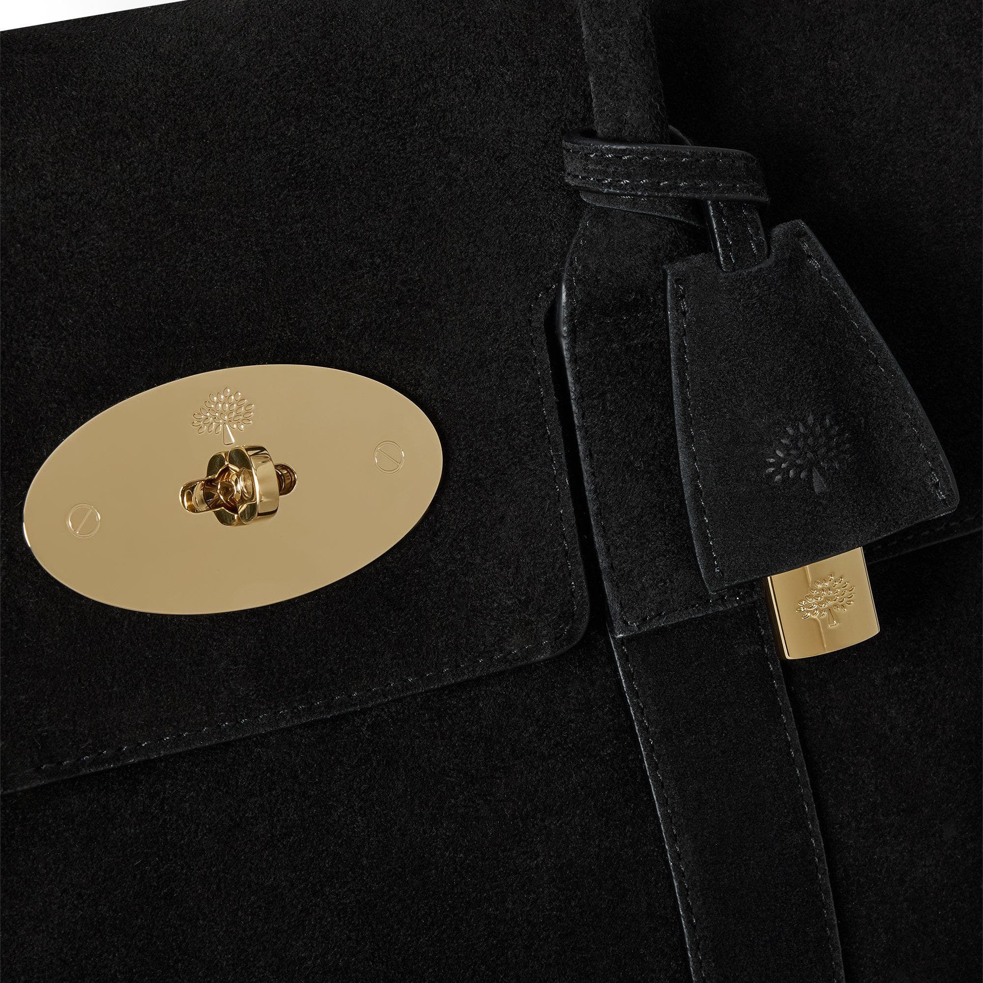 Bayswater Satchel, Alternate, color, Black Suede