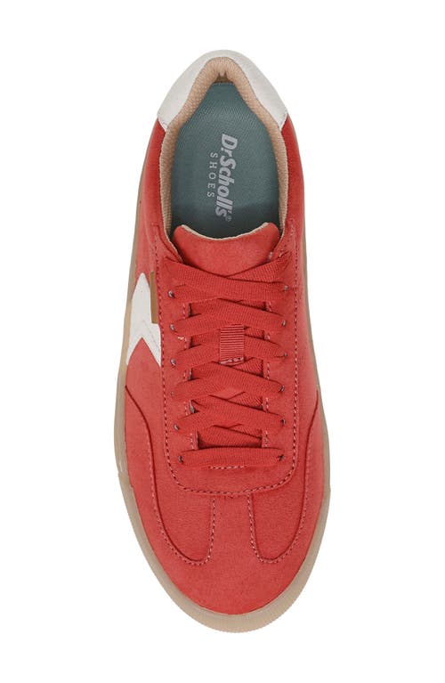 Shop Dr. Scholl's Time Off Win Low Top Sneaker In Red