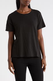 Eileen Fisher Crewneck Short Sleeve Organic Cotton T-Shirt