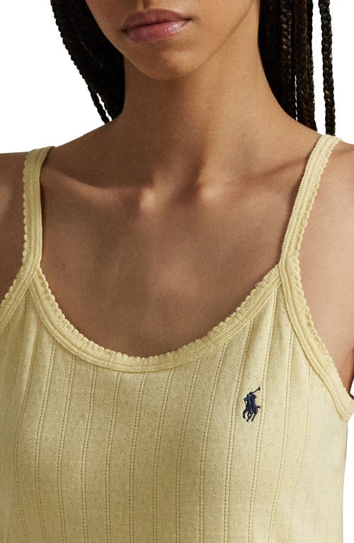 Polo Ralph Lauren Pointelle Cotton Chemise In Neutral