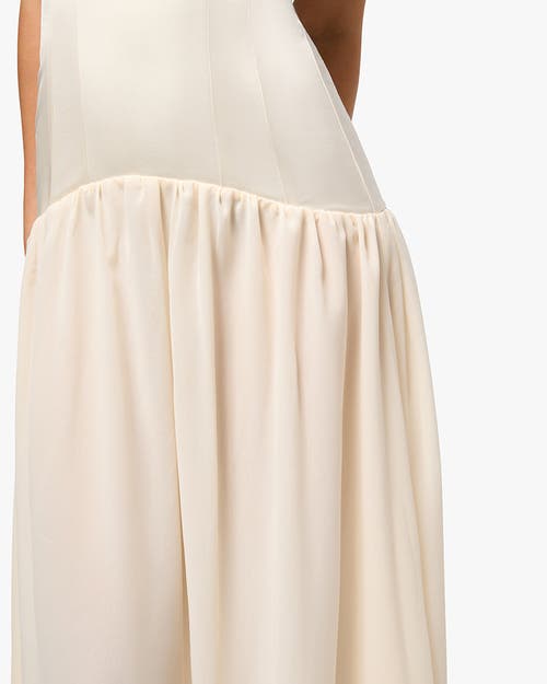 Weworewhat Strapless Corset Gown In Ivory