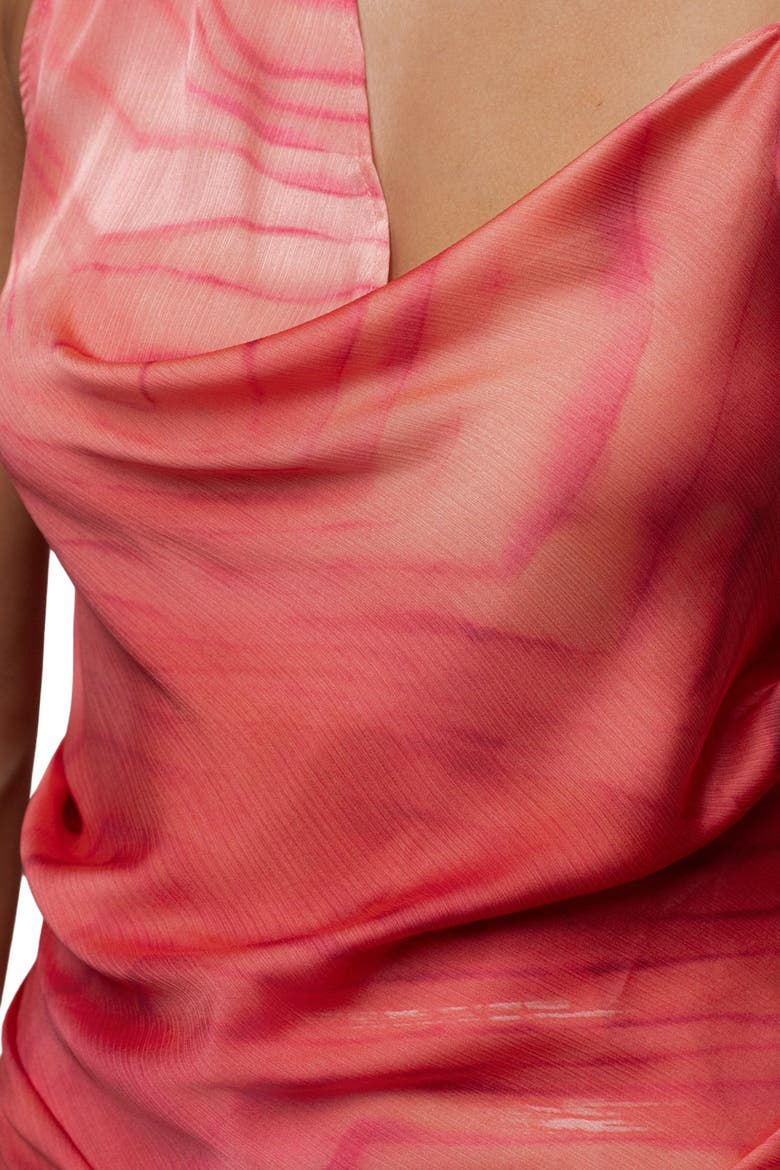 Selene Asymmetrical Top, Alternate, color, Coral