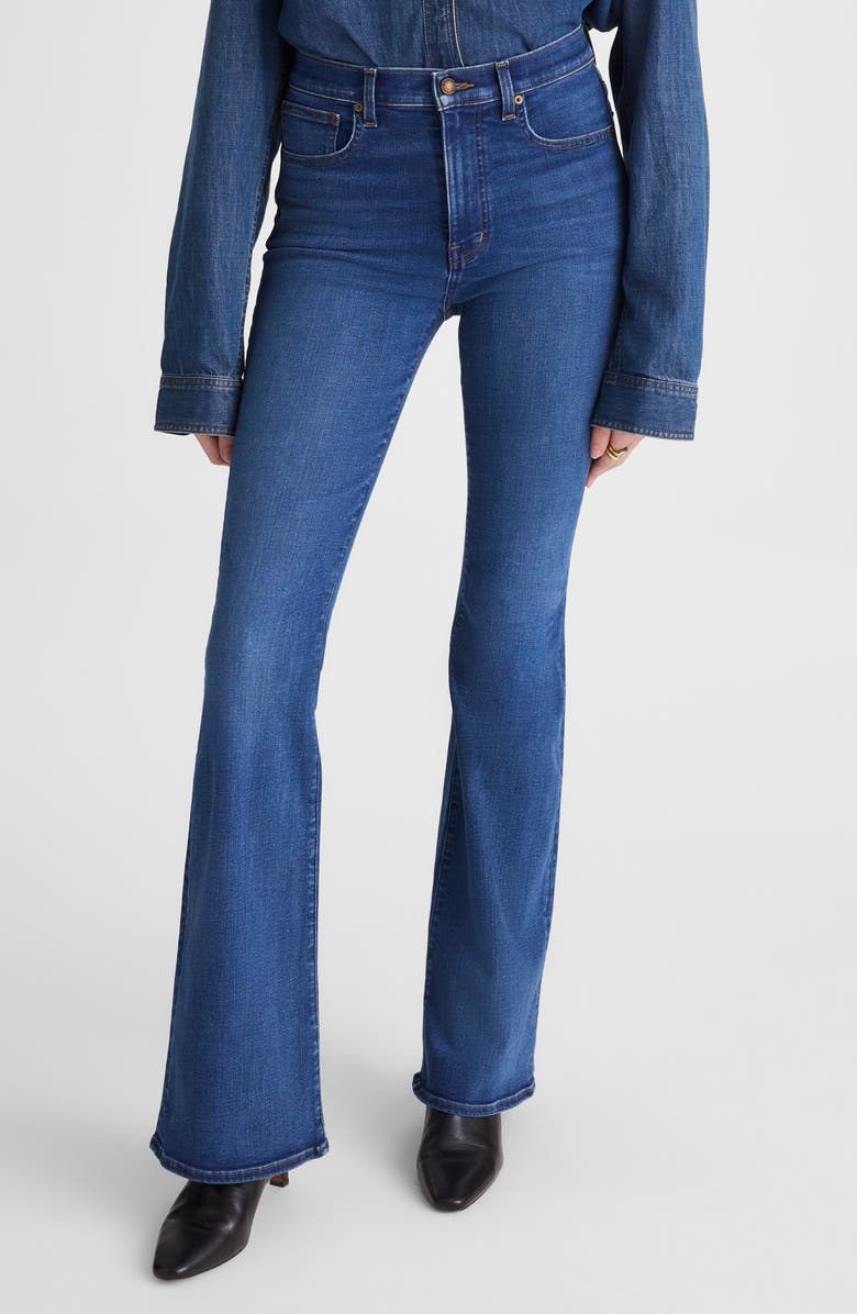 Madewell The Stretch Flare Jeans, Main, color, Carville Wash