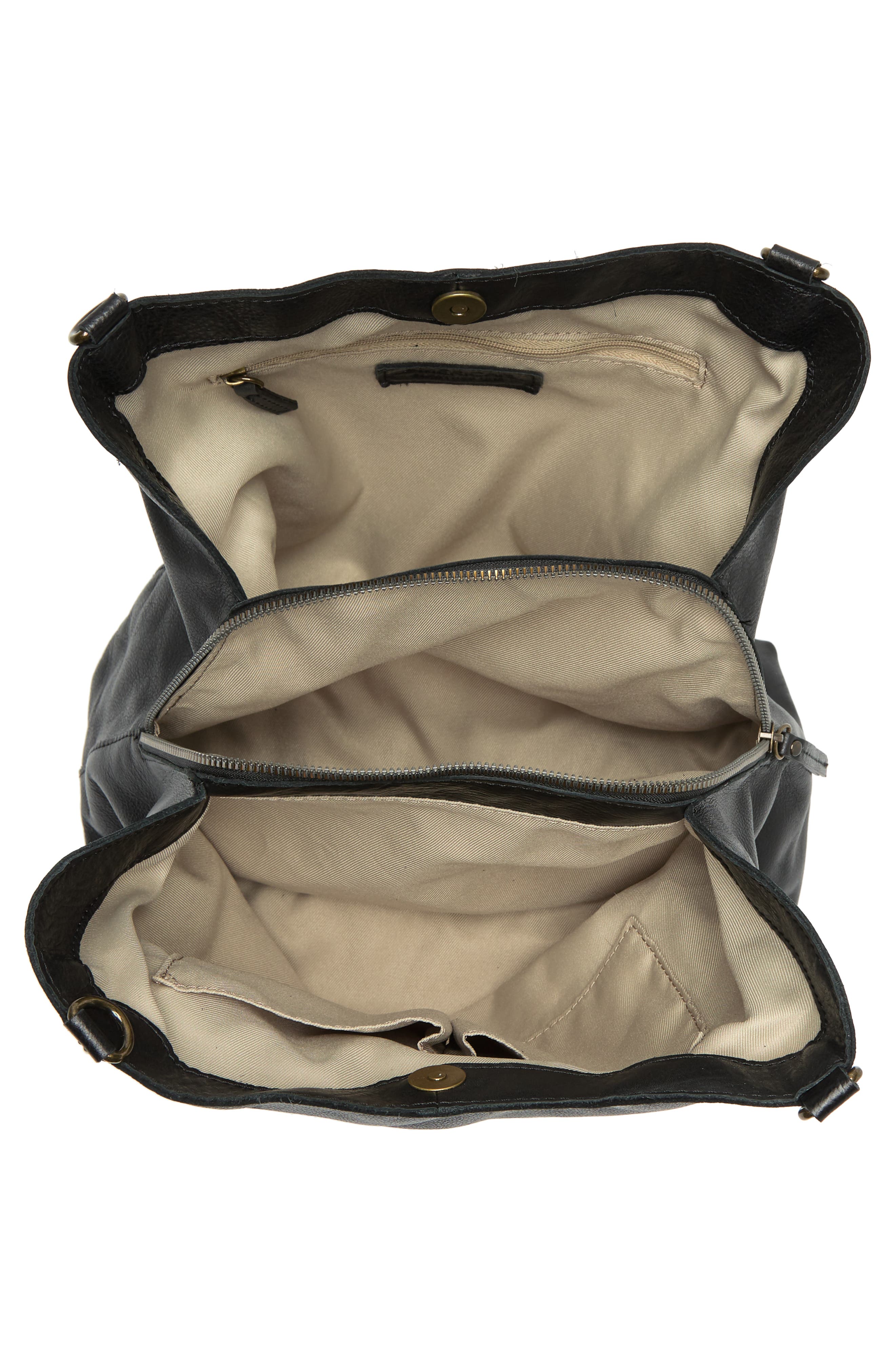 Austin Leather Bucket Bag, Alternate, color, BLACK VINTAGE