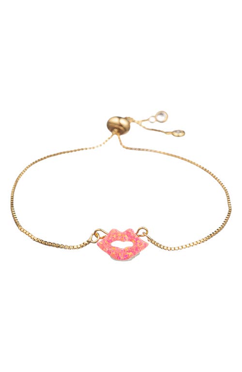 Eye Candy Los Angeles Set Of 3 Opal Slider Bracelets In Gold