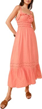Friends Like These Broderie Anglais Ruffle Maxi Sundress