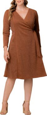 Kiyonna London Wrap Sweater Dress