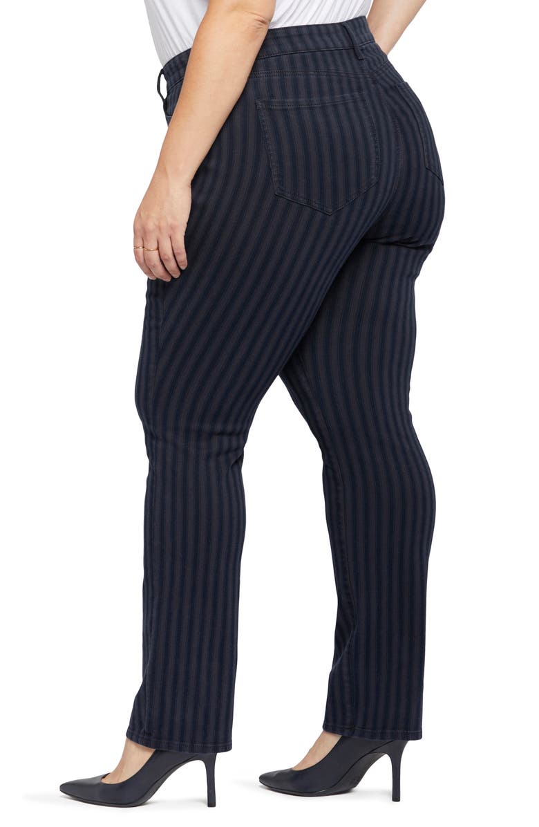 NYDJ Marilyn Vertical Stripe Straight Leg Jeans, Alternate, color, Tahoe Stripe