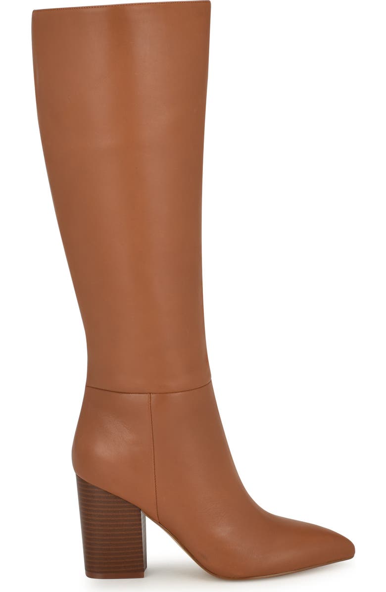 Nine West Peachey Pointed Toe Knee High Boot, Alternate, color, Medium Natural Leather