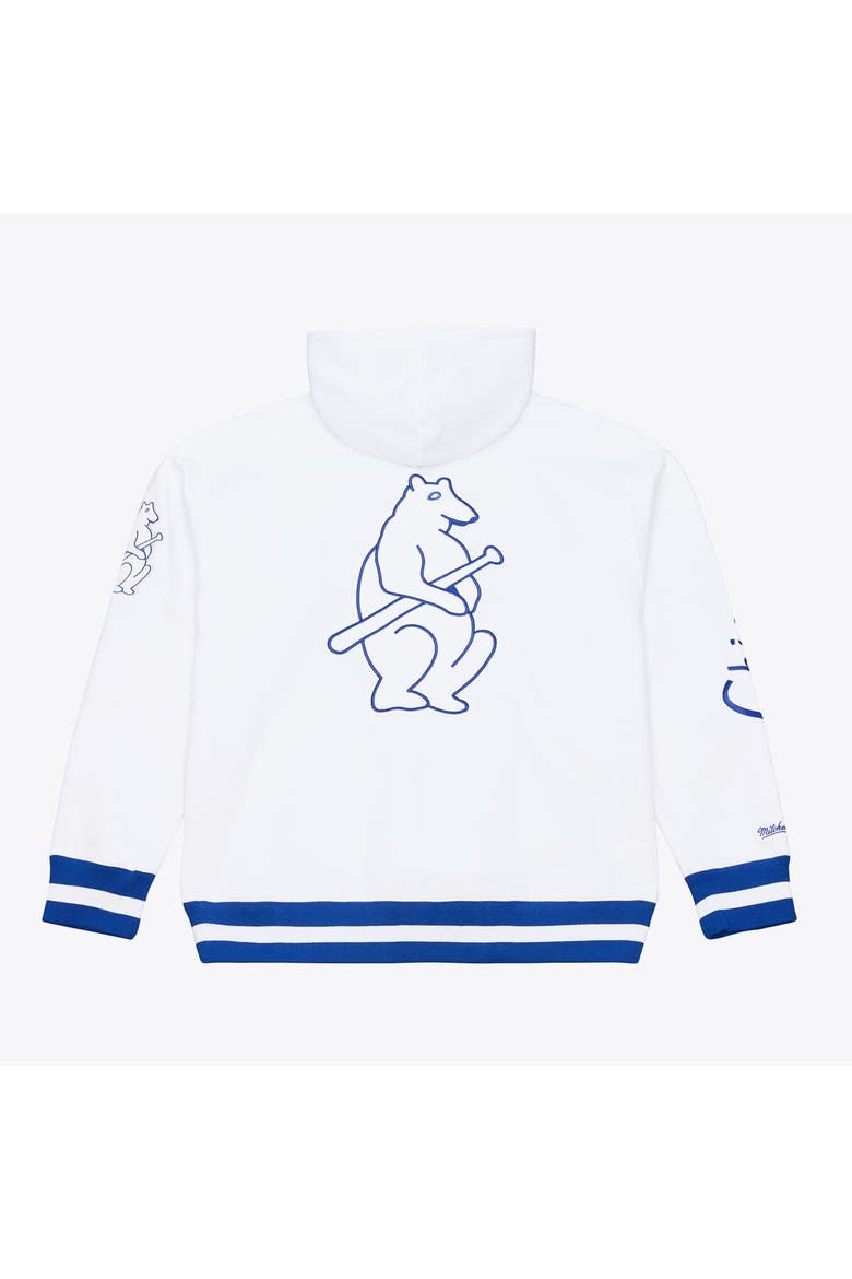 Men's Mitchell & Ness  White Chicago Cubs Cooperstown Collection Fleece Hoodie, Alternate, color, White