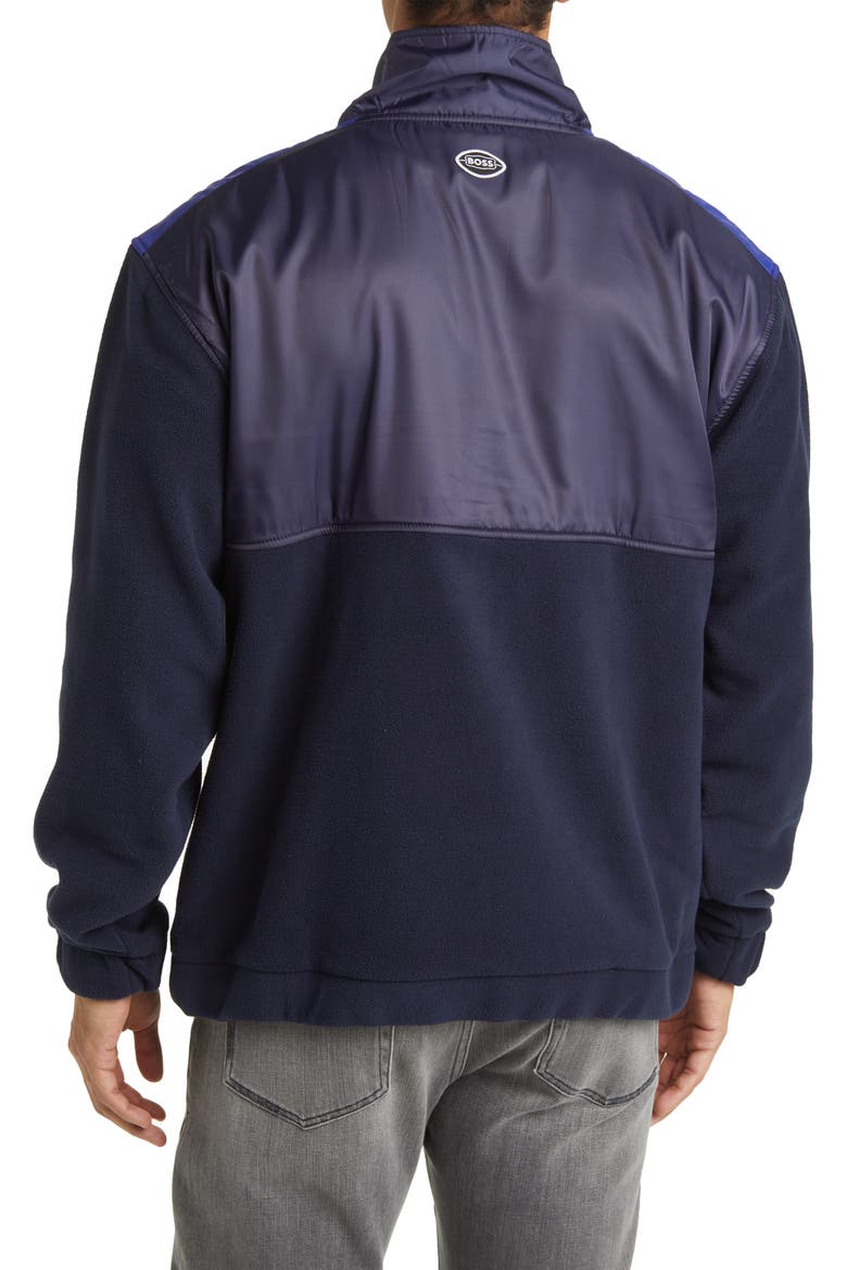 x NFL Fumble Mixed Media Quarter Zip Pullover, Alternate, color, DALLAS COWBOYS DARK BLUE