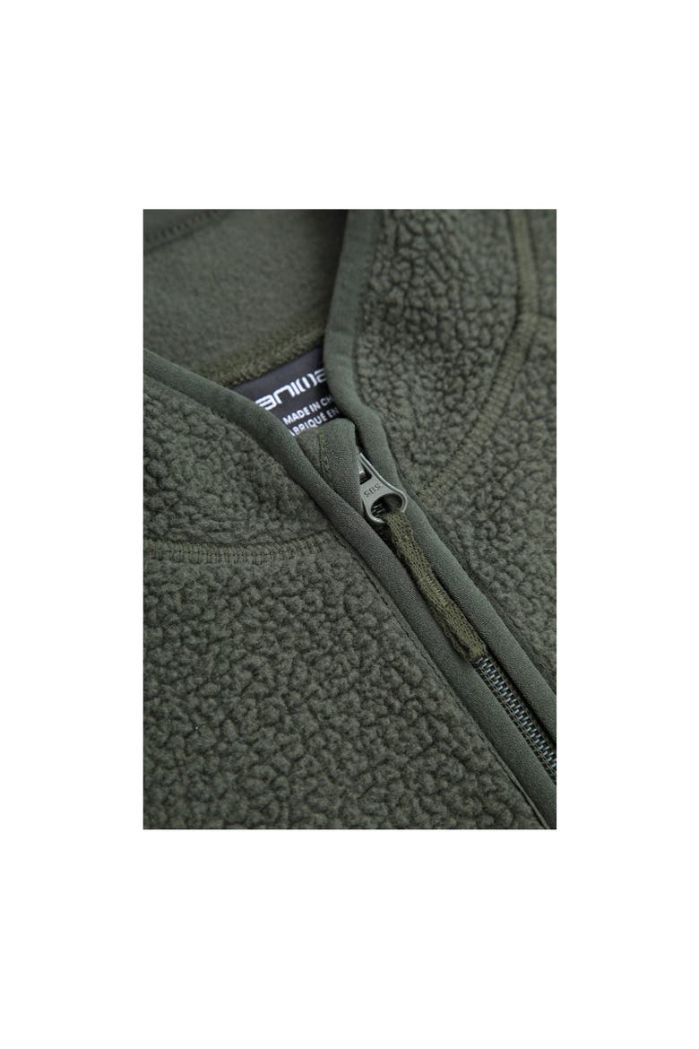 Childrens/Kids Borg Raglan Full Zip Fleece Jacket, Alternate, color, Dark Khaki