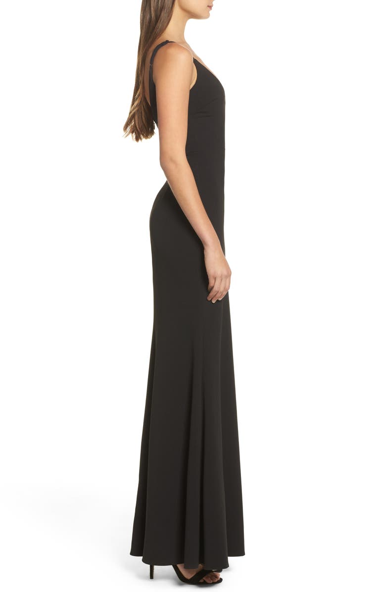 Lulus V-Neck Trumpet Gown, Alternate, color,