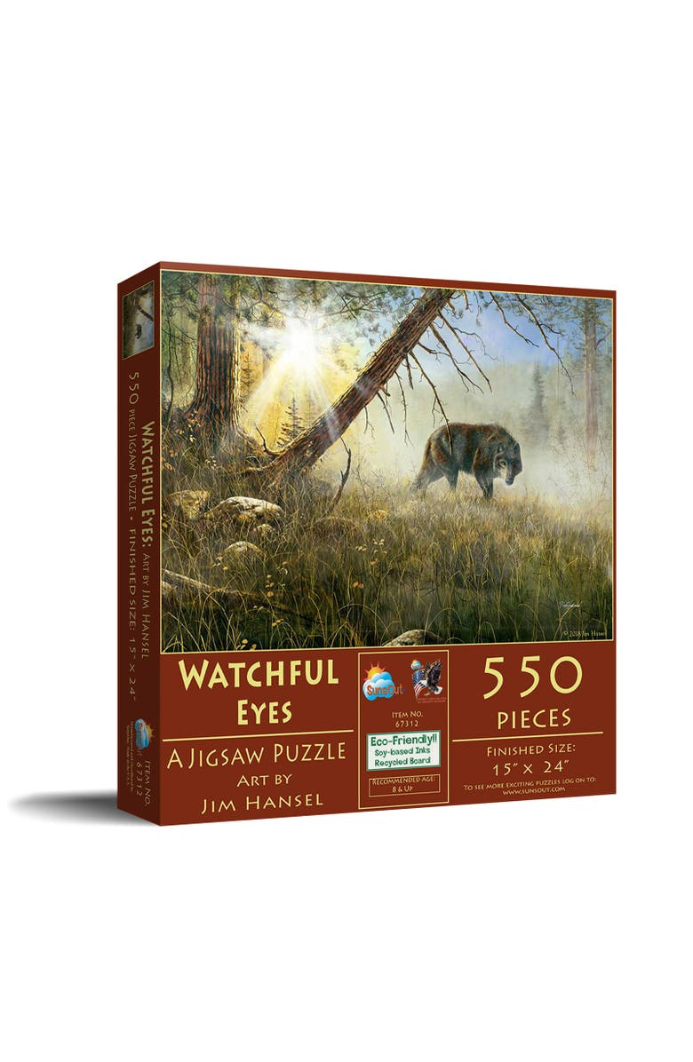 Sunsout Watchful Eyes 550 piece Jigsaw Puzzle for Adults, Main, color, Multicolor