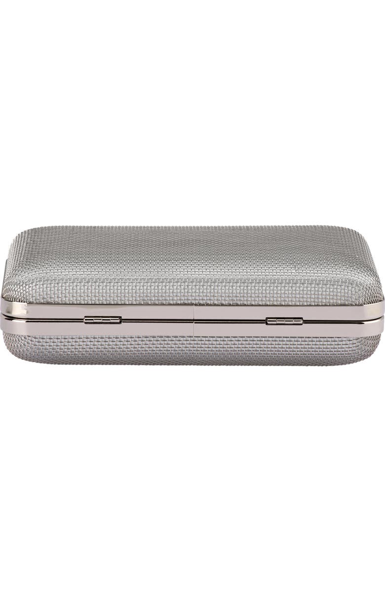 Olga Berg Jen Mesh Frame Clutch, Alternate, color, Silver
