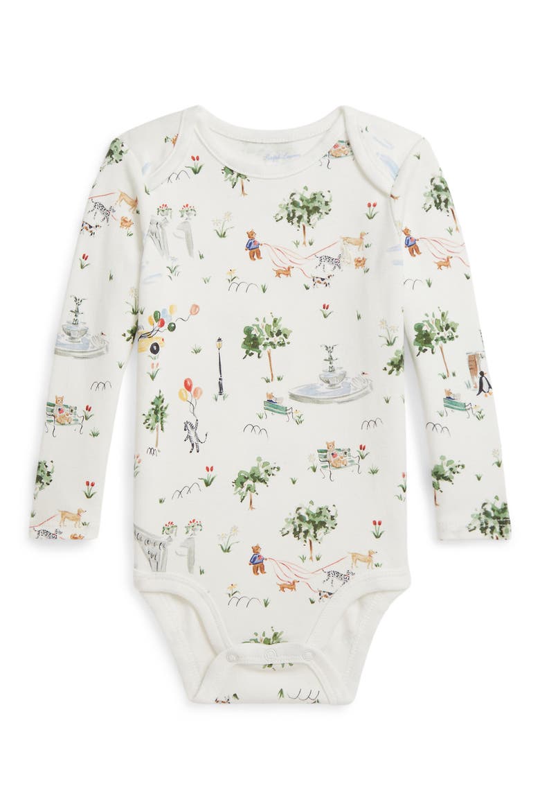 RL Baby x Riley Sheehey Cotton Bodysuit, Main, color, SATURDAY AT THE PARK