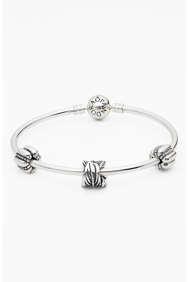 Charm Bangle Bracelet, Alternate, color, STERLING SILVER