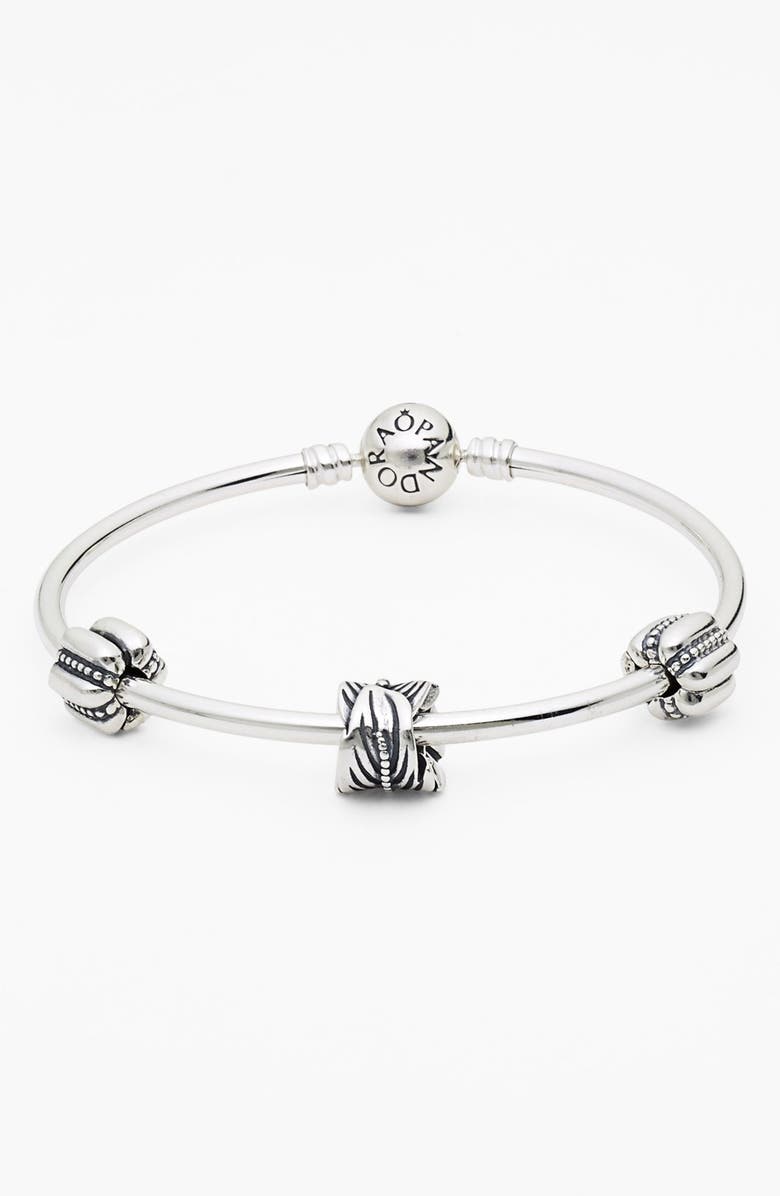 PANDORA Charm Bangle Bracelet, Alternate, color,