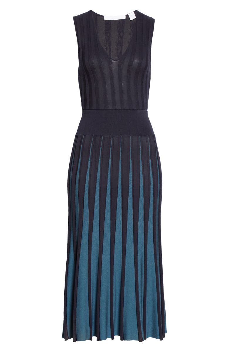 BOSS Filivia Sleeveless Pleated Knit Dress, Alternate, color,