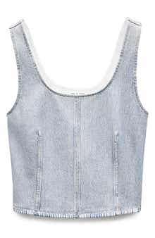 Miramar Ryan Trompe l'Oeil Faux Denim Tank