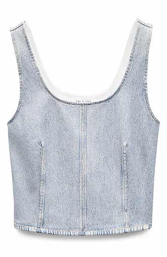 Miramar Ryan Trompe l'Oeil Faux Denim Tank