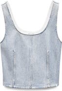 rag & bone Miramar Ryan Trompe l'Oeil Faux Denim Tank