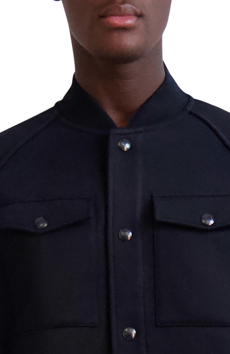 KARL LAGERFELD PARIS Fleece Bomber Jacket, Alternate, color, 