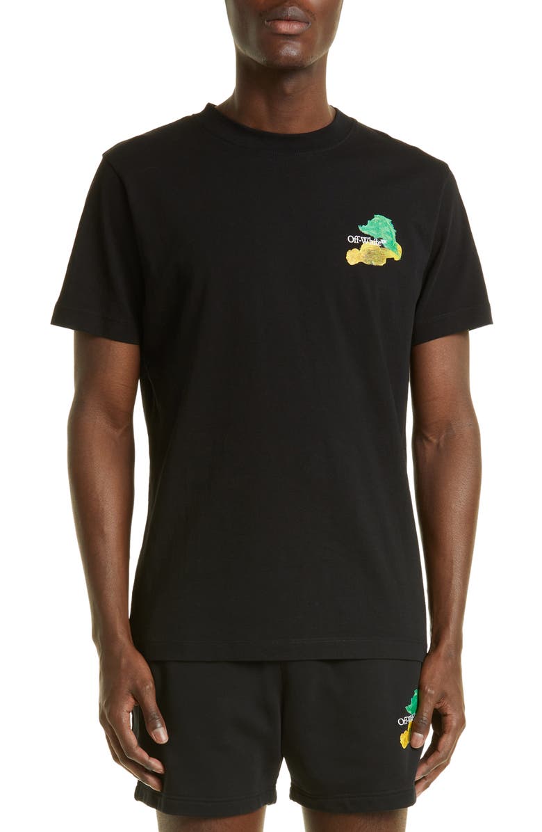 Off-White Brush Arrow Slim Flit Graphic Tee, Main, color,