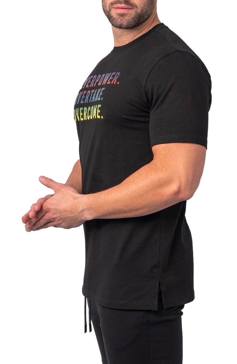 Maceoo Rainbow Cotton Blend Graphic Tee, Alternate, color, Black