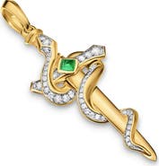 David Yurman Men's Ouroboros Snake Amulet with Diamonds