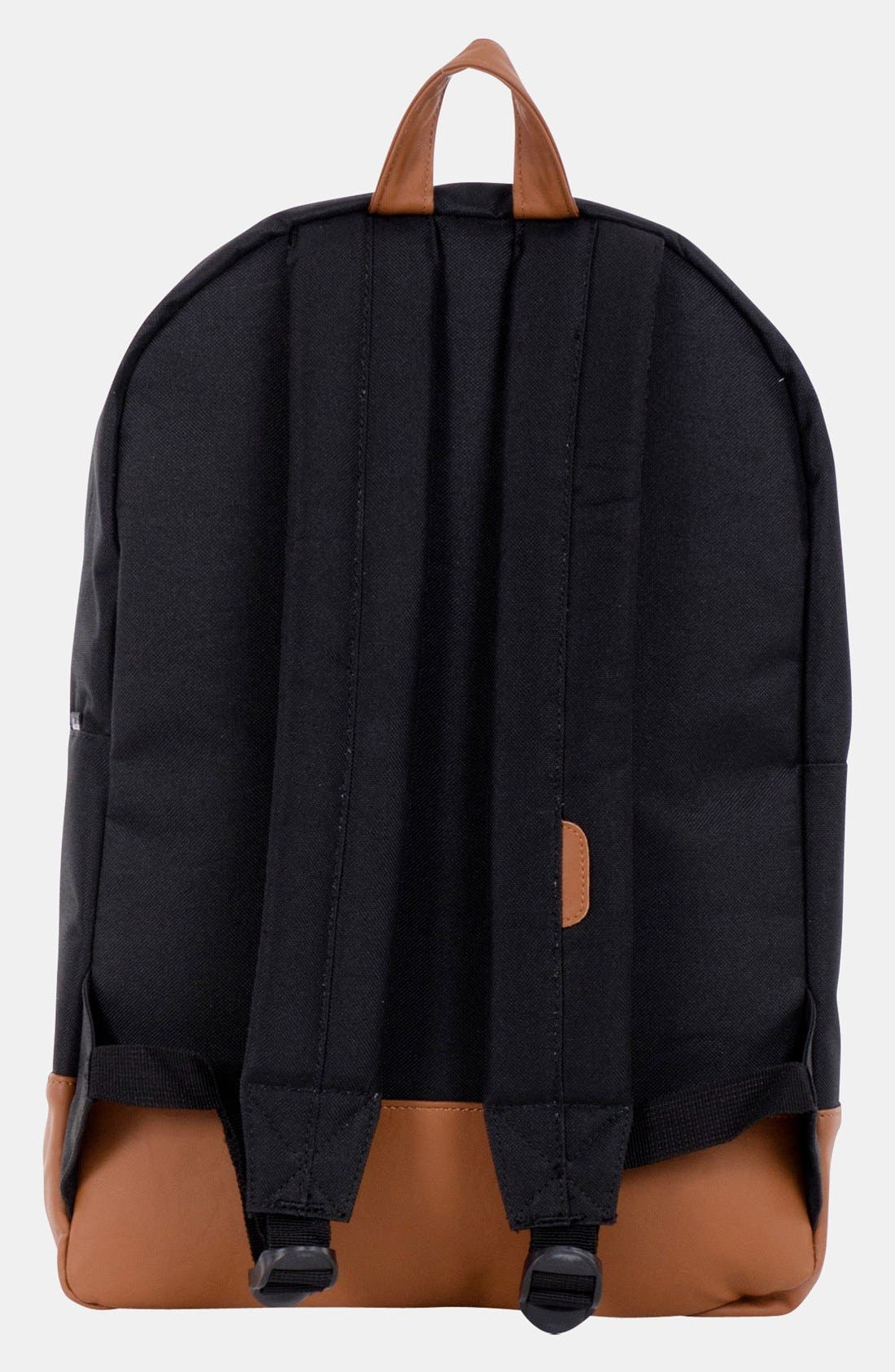 Herschel Supply Co. 'Heritage Plus' Leather Trim Backpack, Alternate, color, 