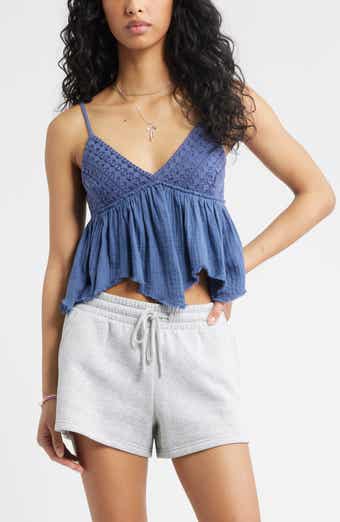 BP. Lace & Cotton Gauze Babydoll Camisole