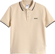 BOSS Kidswear Kids' Tipped Cotton Pique Polo