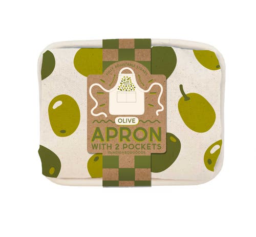 The Neighborgoods Olive Apron In White
