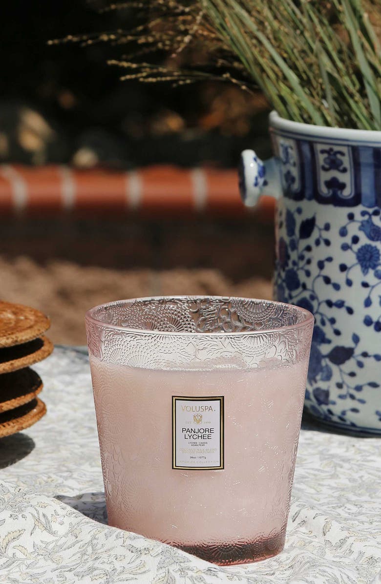 Voluspa Panjore Lychee Three-Wick Hearth Candle, Alternate, color,