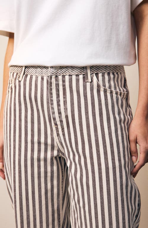 Shop Next Stripe Straight Leg Jeans