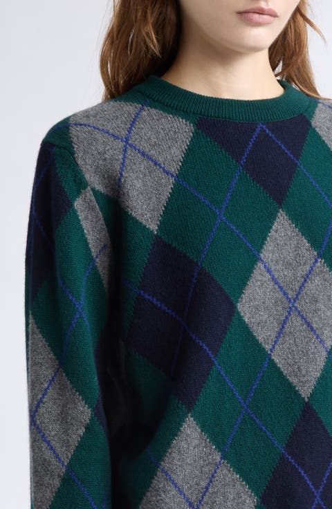 Ava Argyle Lambswool Sweater