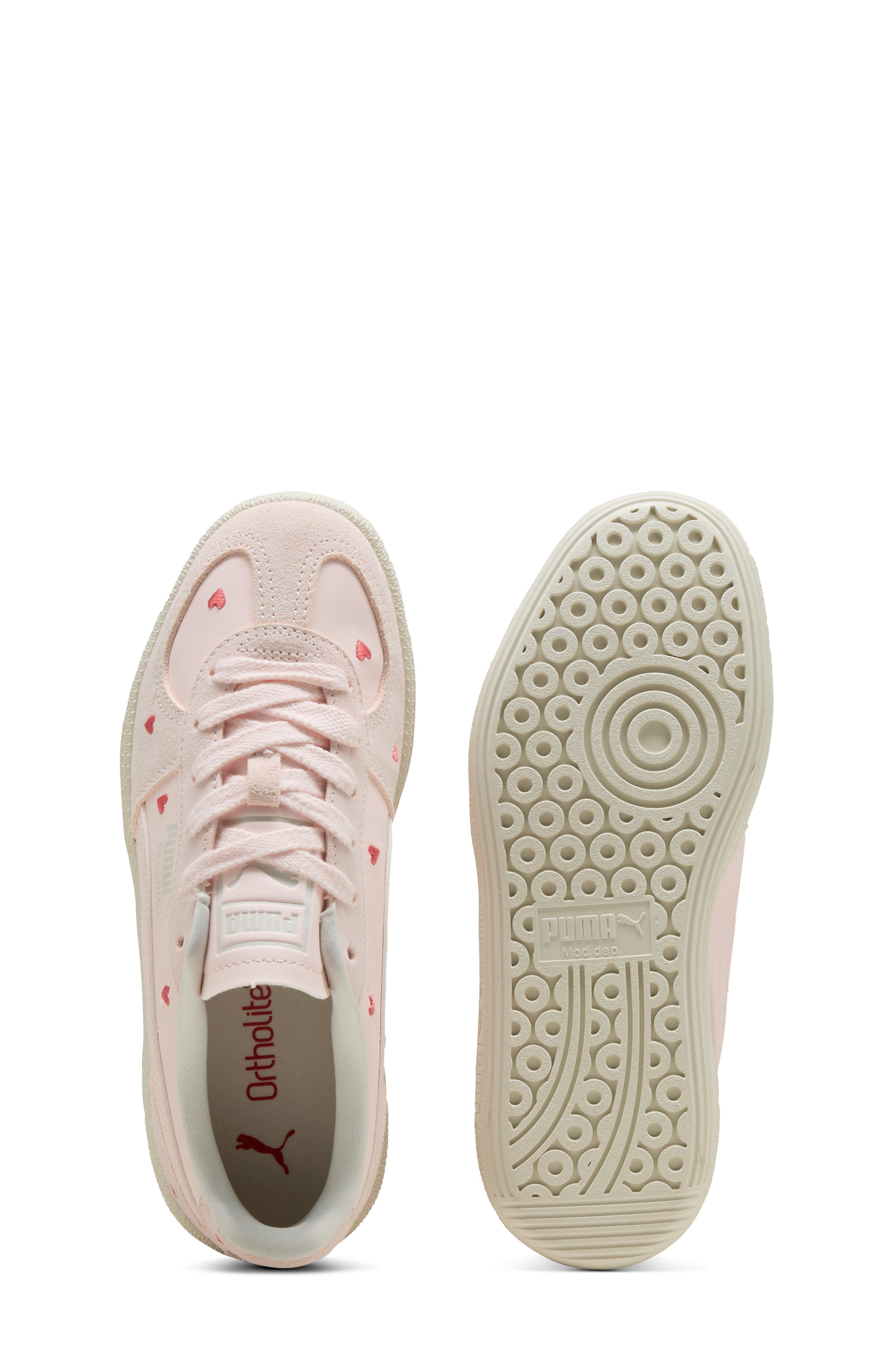 PUMA Kids' Palermo Amor Sneaker, Alternate, color, Jasmine Flower/ Vapor Gray