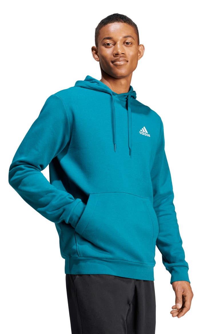 Essential Cotton Blend Hoodie, Alternate, color, LEGACY TEAL