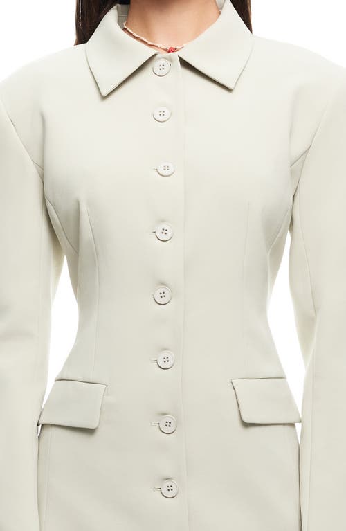 Lioness Cheri Long Sleeve Minidress In Matcha
