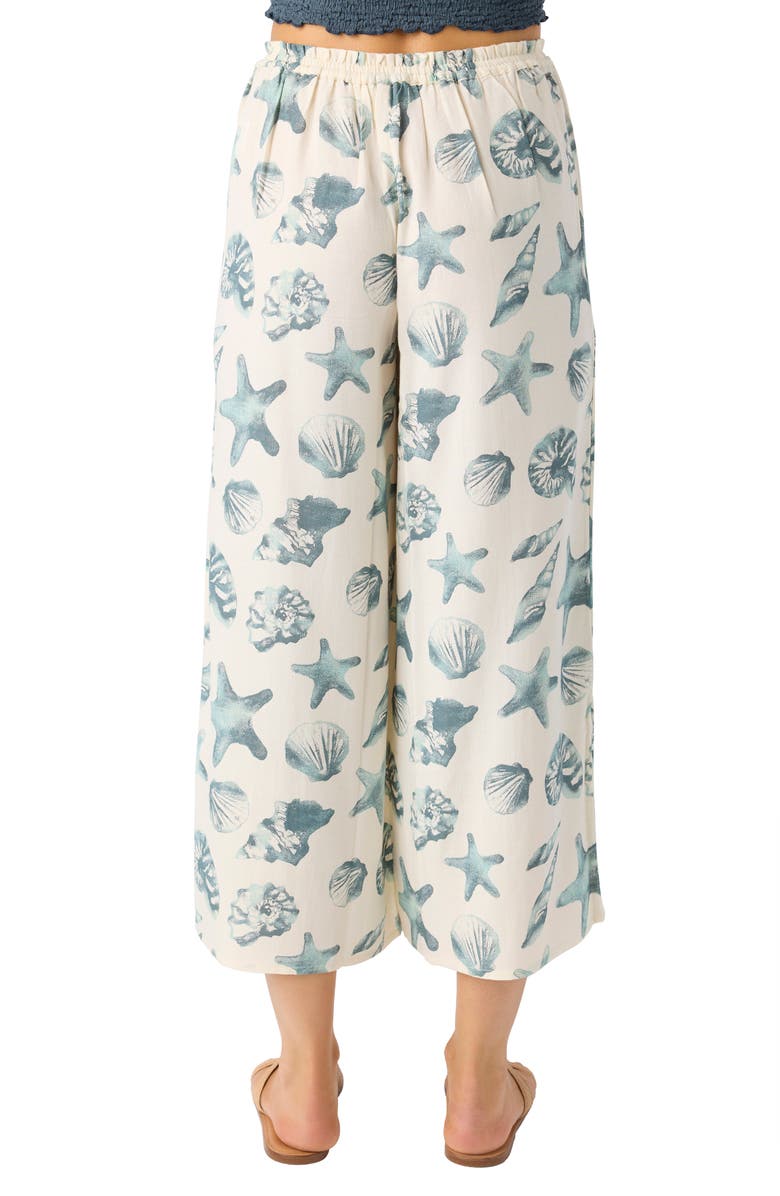 O'Neill Murrie Seashell Print Crop Drawstring Pants, Alternate, color,