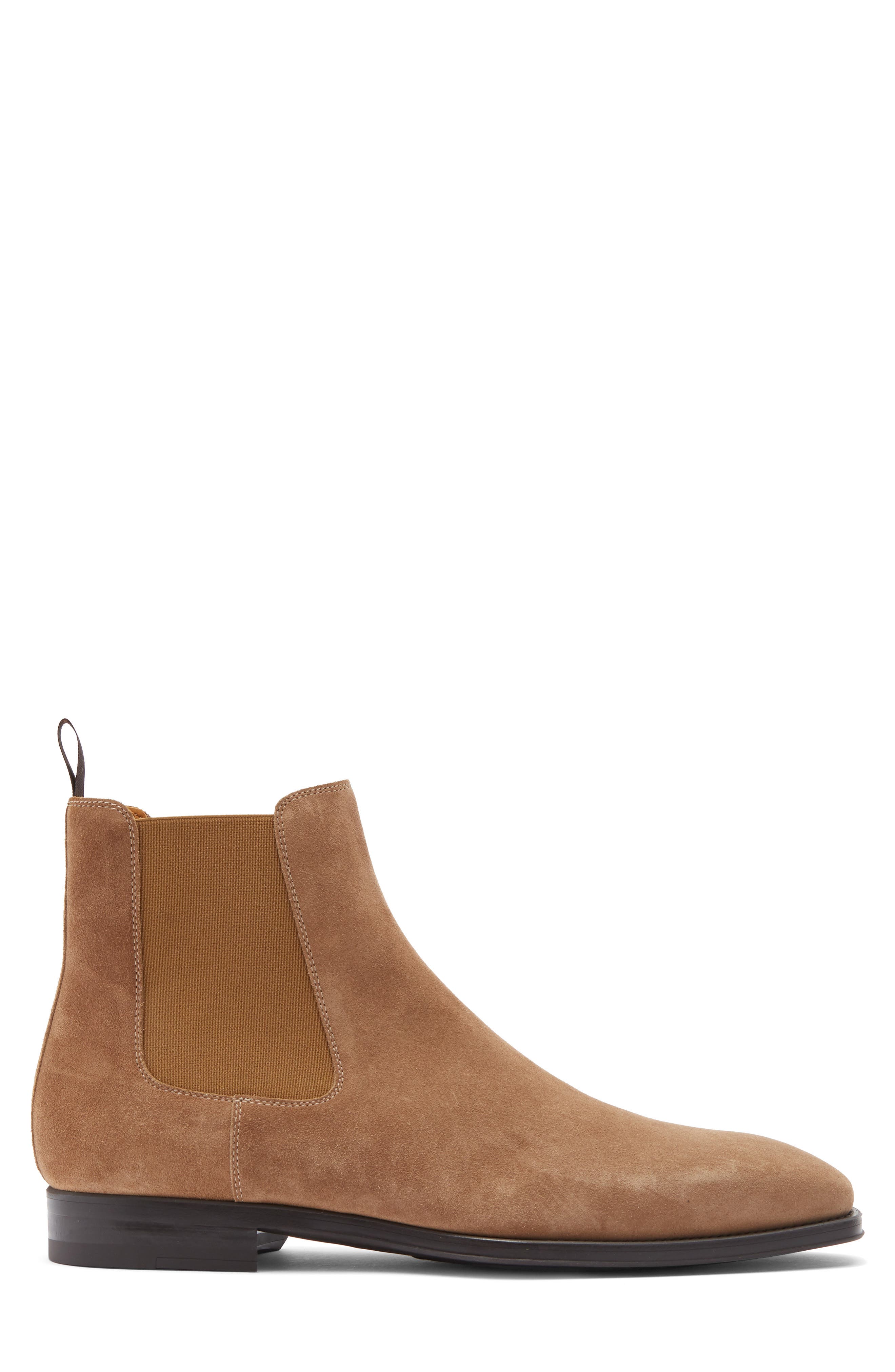 Magnanni Burlo Leather Chelsea Boot, Alternate, color, Castoro Suede