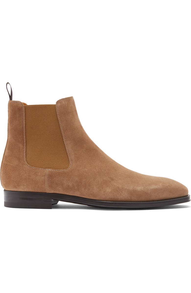 Magnanni Burlo Leather Chelsea Boot, Alternate, color, Castoro Suede