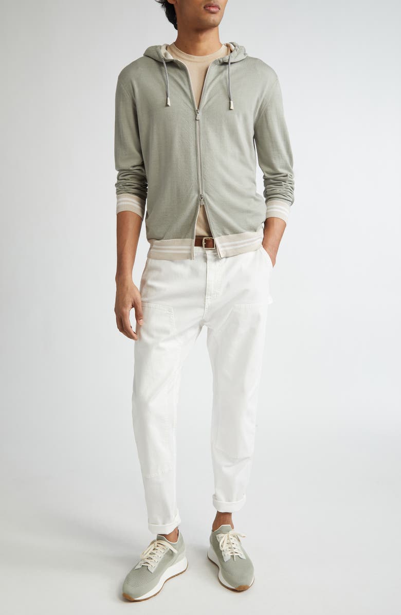 Eleventy Hooded Full Zip Cardigan, Alternate, color, 