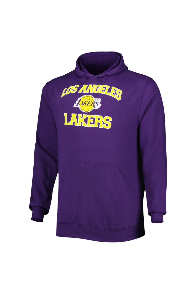 Men's Purple Los Angeles Lakers Big & Tall Heart & Soul Pullover Hoodie, Alternate, color, Purple