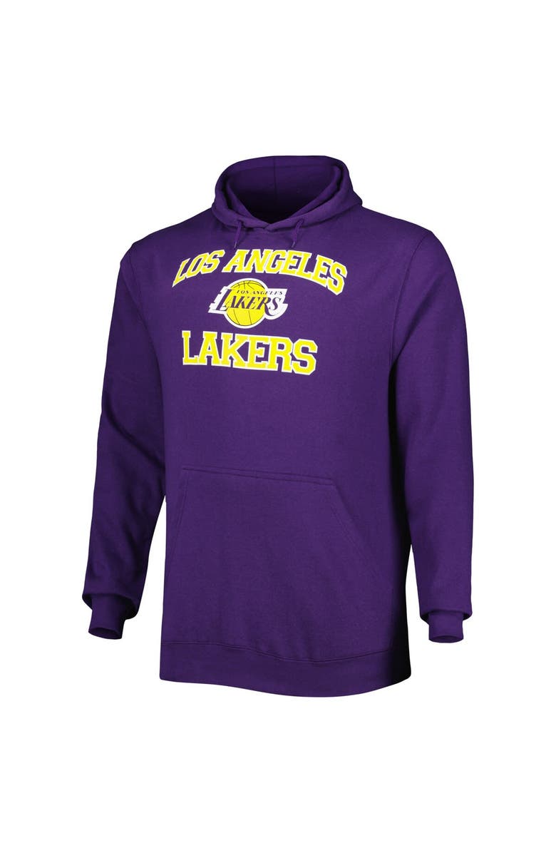 PROFILE Men's Purple Los Angeles Lakers Big & Tall Heart & Soul Pullover Hoodie, Alternate, color, Purple