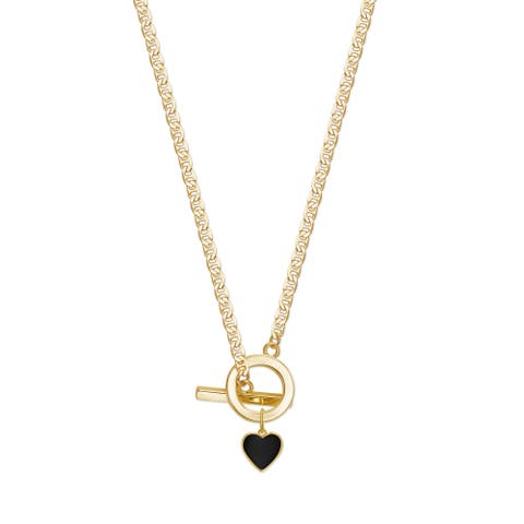 Gold Crush Heart Necklace, 18k Gold