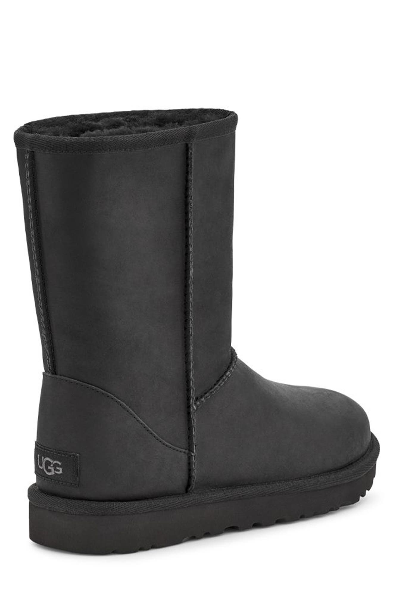 UGG<sup>®</sup> Classic Short Leather Water Resistant Boot, Alternate, color, 