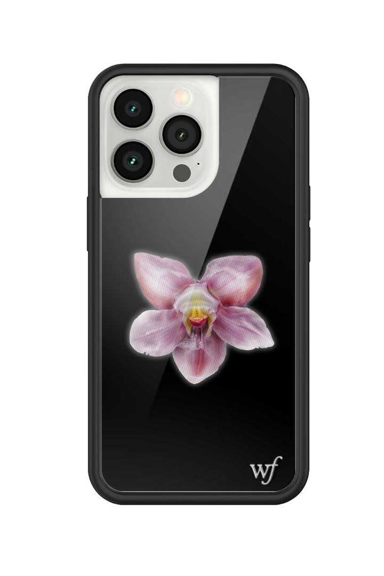 Orchid | Black iPhone Case, Alternate, color, Black