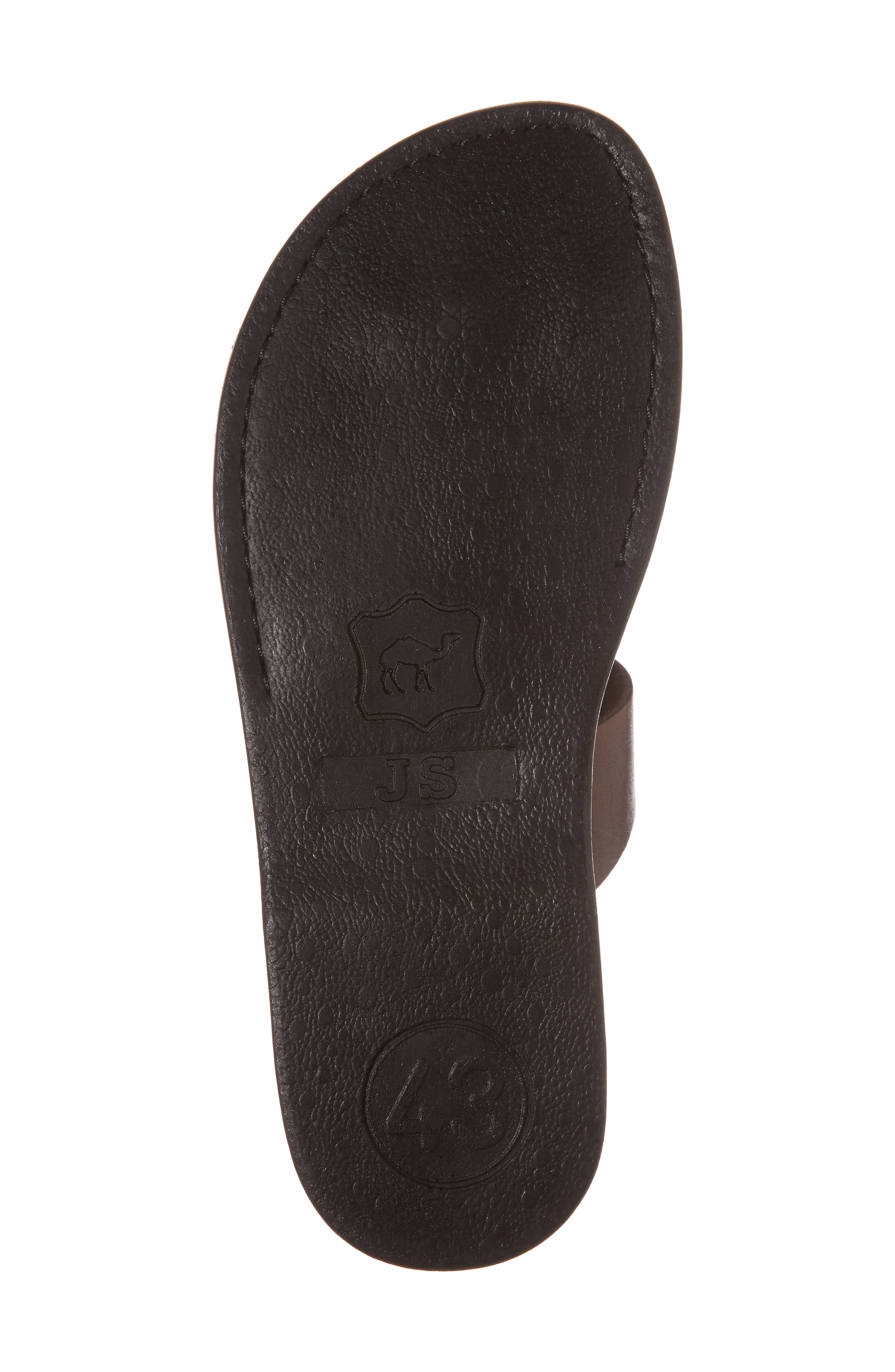 Abner Toe Loop Sandal, Alternate, color, BROWN LEATHER